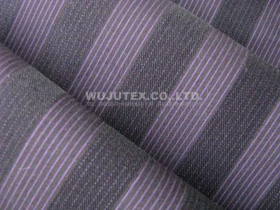 China Ladies Fashion Yarn Dyed Twill Weave Stripe Span Apparel Cotton Nylon Fabric for sale