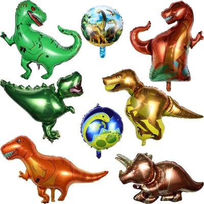 China Party Deco 8 Pieces Dinosaur Foil Balloons Mylar Helium Foil Balloons for Birthday Graduation Party Jungle Style Party Decorations for sale