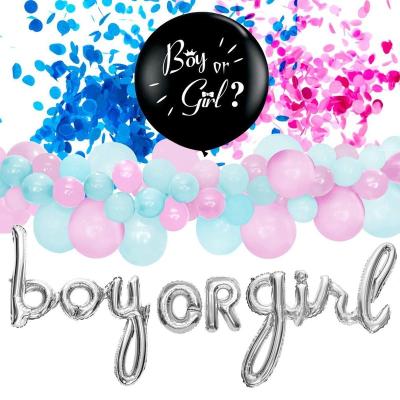 China Party Decorations Gender Reveal Balloon Boy or Girl Balloon Gender Reveal Supplies Includes Directions to Hand Pump and Balloon Arch for sale