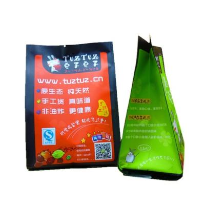 China Safety China Manufacture Plastic Custom Printed Matte Dried Food Packaging Bag Flat Bottom Pouch For Food for sale