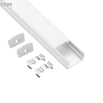 China Bendable Decorations 1709 Extrusion Profile For Led Strip Lighting Led Channel Extruded Aluminum Heatsink for sale