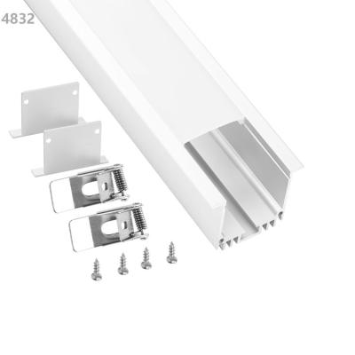 China Decorations Recessed Extrusion U Slot Customized Aluminum LED Profile For Led Wall And Ceiling for sale