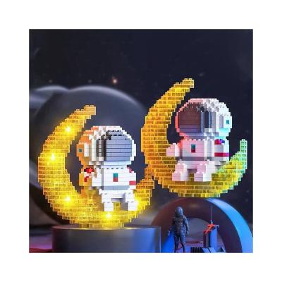 China Educational Miniature Toy Assembled Small Particle Children's Mini Toy Building Blocks With Light for sale