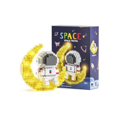 China Astronaut Educational Luminous Children's Toy Miniature Toy Science and Education Assembled Building Blocks for sale