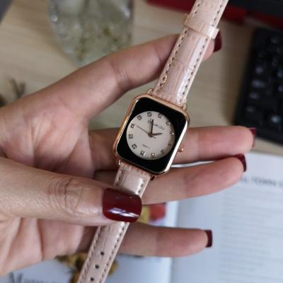 China Fashion\Leather Strap Wristwatches Classic\Quartz Women's Watches Business Square\Sports 2021New For Women And Girl Reloj for sale