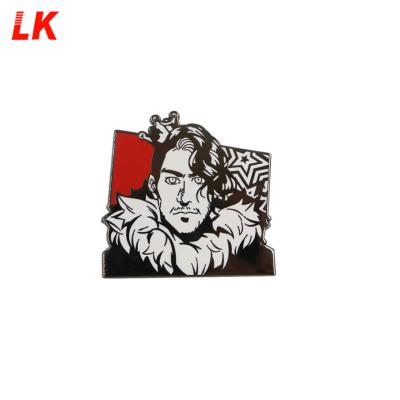 China Europe/America Fashion Movie Star Metal Imitation Enamel Hard Lapel Pins for sale