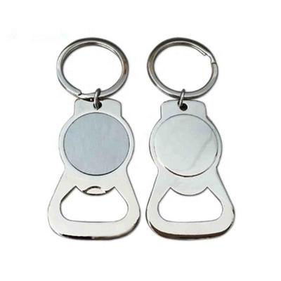 China Wholesale Custom Shaped Various Gift Metal Sublimation Mute Key Chain With Bottle Opener Key Rings for sale