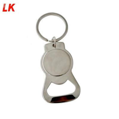 China Cheap Bulk Custom Zinc Alloy Metal Stainless Steel Sublimation Mute Key Chain Key Chain Bottle Opener Gift for sale