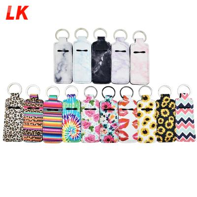 China From Factory Neoprene Convenient Lip Balm Holder Lip Balm Stick Holder Directly With Main Chains Neoprene Lip Balm Stick Lip Balm Holder for sale