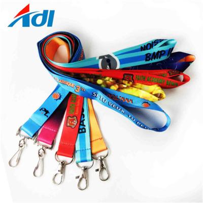 China Cheap Custom Printed Souvenir Lanyard Manufacturer Logo Belt Strap Lanyard With Plastic Sling for sale