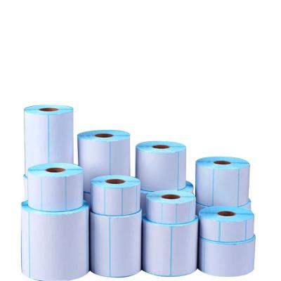 China Wholesale Barcode Blank Paper Supermarket Adhesive Labels Custom Printing Sticker Rolls for sale