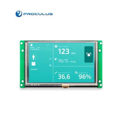 China Proculus 10.1 inch outdoor uart open frame tft lcd monitors 1024*600 screen touch show 10.1 inch Hmi panel for sale