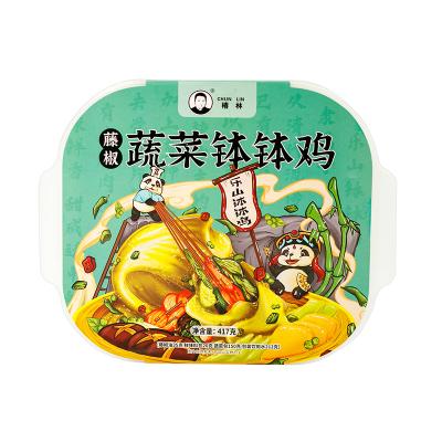 China Best Wholesale 417g Mini Hot Pot Chinese Instant Hot Pot Spicy Flavor With Vegetable 417g Instant Hot Pot for sale