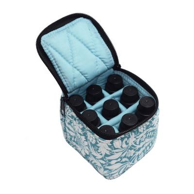 China Wholesale Vintage Essential Oils Case For 9 Bottles 5/10/15ml Capacity Storage Bag Easy To Carry Travel Maker for sale