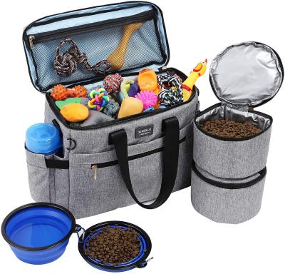 China Other Large Capacity Custom Travel Cat Dog Bag Airline Approved Tote Food Containers Bag Organizer with Pockets Pet Travel Set Pet Bag for sale