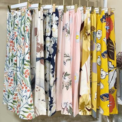 China New Product QUICK DRY Women Cotton Pajama Pants Casual Floral Animal Print Lounge Pants Silk Single Pants for sale