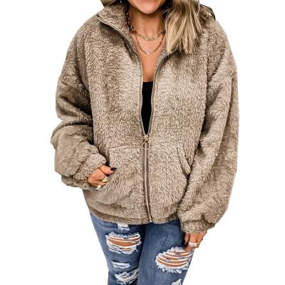 China Casual Thick Soft Warm Coat Open Front Cardigan Outwear Fashion Teddy Bear Fleece Fur Fluffy Women Long Jacket Ladies QUICK DRY for sale