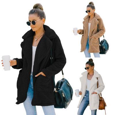 China Factory direct Anti-wrinkle women down jacket women's beauty lambswool short coats plush European warm cardigan jacket for sale