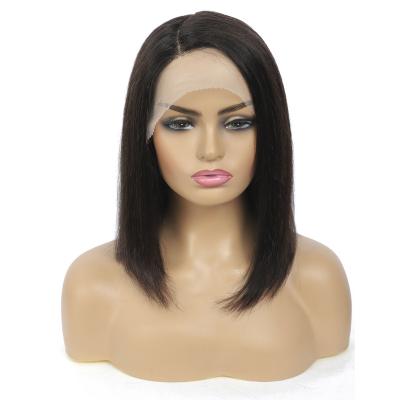 China Natural Black Brazilian Hair Bob Wigs L Body Wave Part Lace Front Hair Wig Glueless Machine Made Straight For Black Women for sale