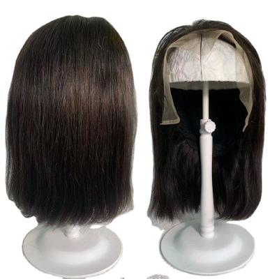 China Natural Black Brazilian Hair Bob Wigs 13*4 Body Wave Lace Front Hair Wig Glueless Machine Made Straight For Black Women for sale