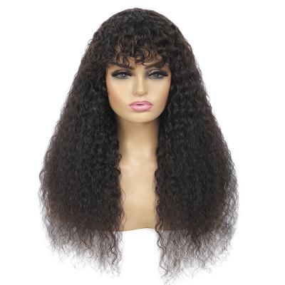 China Cheap Silky Straight Wave Kemy Price Wine Red Water Wave Hair Brazilian Wigs With Bangs 180% Natural Hair Wigs For Black Women Non Lace Wigs for sale