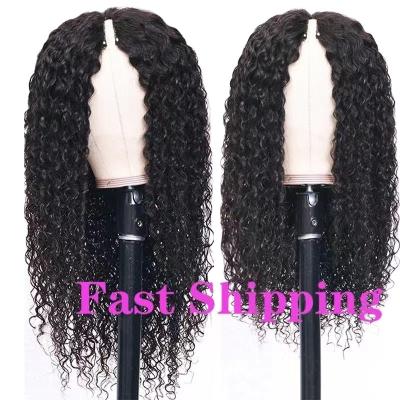 China Brazilian Hair Human Hair Body Weave Natural Hair Color Part U Part Wigs Long V Wigs Melt Natural Glueless Wig For Black Wome for sale