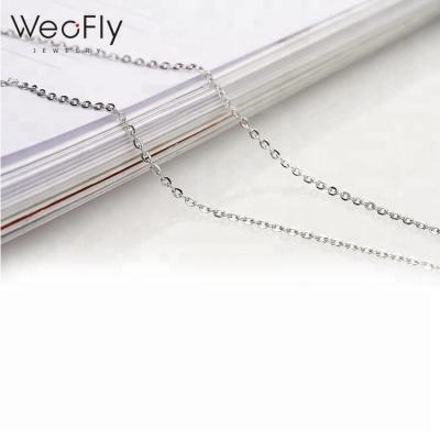 China FASHIONABLE factory sell popular 925 sterling silver fashionable necklace cable chain curb chain for pendant for sale