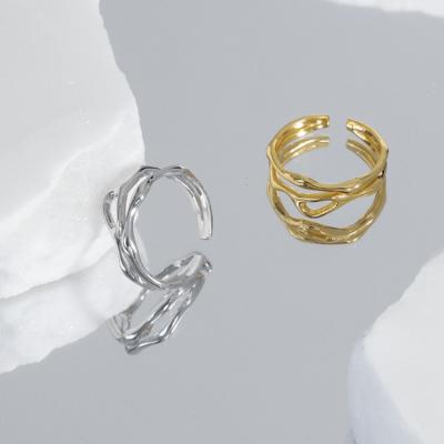 China 2021 Anti-allergic design 18k gold pupular finger rings personalized rings skeloton ring s925 for sale