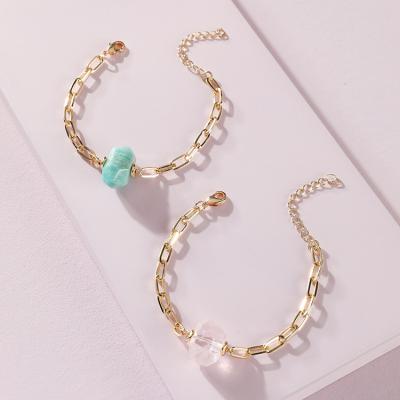 China New Fashion Trendy Jewelry Brand Stone Wholesale Natural Multifaceted Bracelet for sale