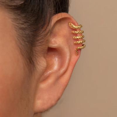 China New Fashionable Environmental Snake Hollow Alloy Ear Clip Jewelry Earring Brand Ear Clip for sale