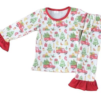 China Baby boy girl cartoon printing children's clothes polyester/cotton newcome pajamas comfortable for sale