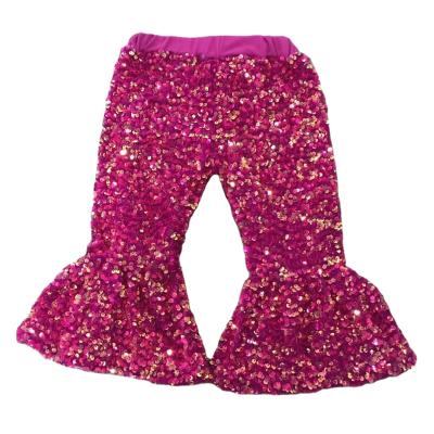 China Polyester/Cotton New Arrival Baby Clothing Kids Clothes Girls' Pants Children's Pink Sequined Pants For Children Dance for sale