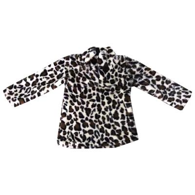 China 2021 RTS Autumn Winter Children's clothing leopard grain formal coats children's jacket lambswool comfortable clothes for kids for sale