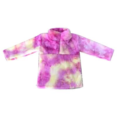 China Formal RTS 2021 Fashionable Children's Clothing Tie Dye Comfortable Thick Jacket Lambswool Overcoat for sale