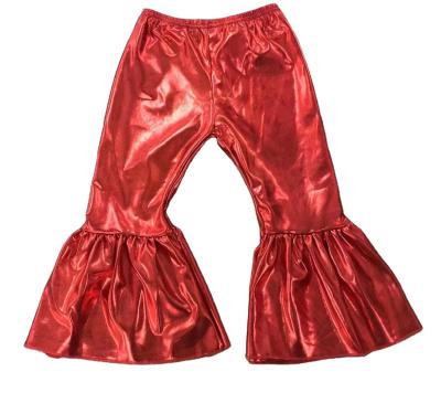 China Casual Polyester Corn Pumpkin Boy/Black Wholesale Candy Cotton Children Clothing Pants/Girl Leather Long Pants for sale