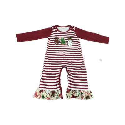 China Breathable Wholesale Overalls Long Sleeve Romper Playsuit Jumpsuits Clothes Newborn Baby Christmas Romper for sale