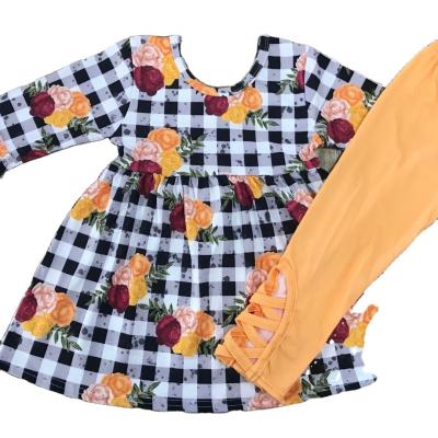 China Polyester / Cotton Good Selling Cotton Long Sleeves Fall Winter Girls Clothing Yellow Color Girls Clothes for sale