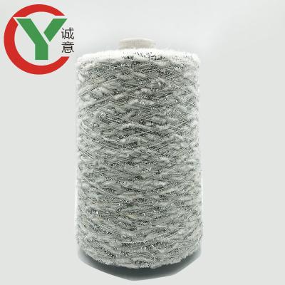 China High Quality Metallic Anti-Static With 100% Polyester Brush Yarn For Crochet Knitting Sweater for sale