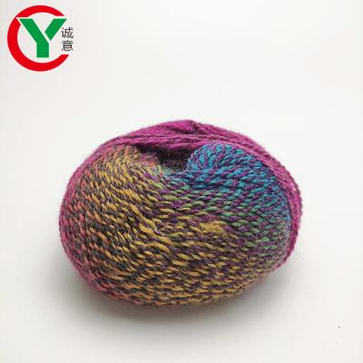 China Antistatic crochet yarn in winter 2/8 nanometer 80%wool 20%nylon yarn space dyed yarn for hand knitting for sale