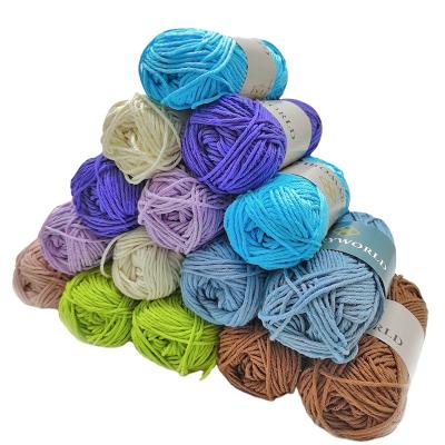 China Viable Yarn Suppliers Wholesale Soft 9ply 100% Combed Cotton Yarn 2mm Crochet Hand Knitting Yarn for sale