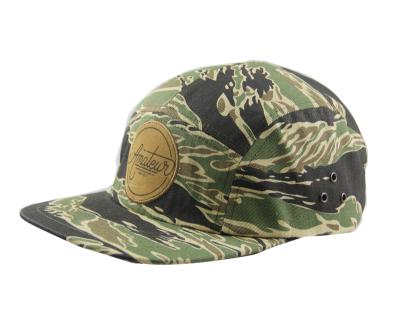 China Chexk JOINT Snapback Hat 5 - Panel Camouflage Snapback Cap Closed Back Snapback Cap for sale