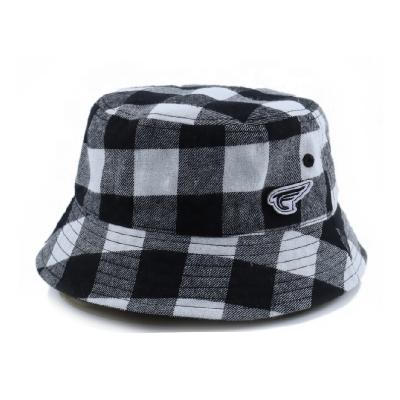 China COMMON plaid bucket hat for kids cool and lovely outdoor activity bucket hat for boys and girls/fisherman hat for sale