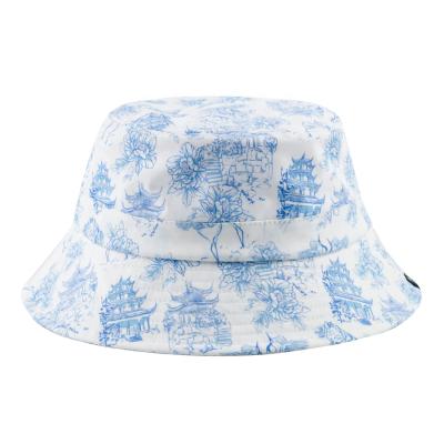 China COMMON custom all over the print bucket hat style Hawaii print bucket hat for sale