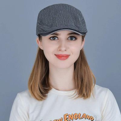 China Common Flat Top Hat Spring Tide 100% Cotton Washed Female Hat Fashion Beret Wild Flat Top Ivy Hat for sale