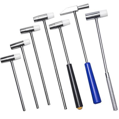 China Wholesale Stainless Steel Block Hammer Thumbhard Calimba Double Sided Hammer Constitutive Tuning Watch Jewelry Repair Hammer for sale