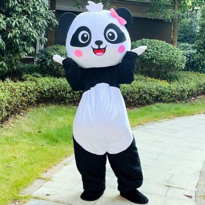 China Custom Fancy Cartoon Character Mascot Panda Plush Halloween Dress Up Dresses Halloween cosplay costume for sale