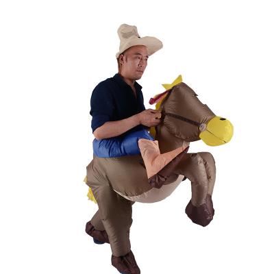 China Adult Inflatable Inflatable Fancy Dress Mascot Costume Horse Ride Show Walking Costumes Customized Available for sale