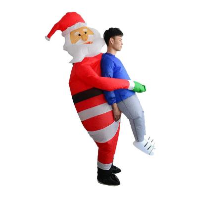 China High Quality Hot Christmas Santa Claus Dress Up Dresses OEM Sale Inflatable Cosplay Costume For Adult for sale