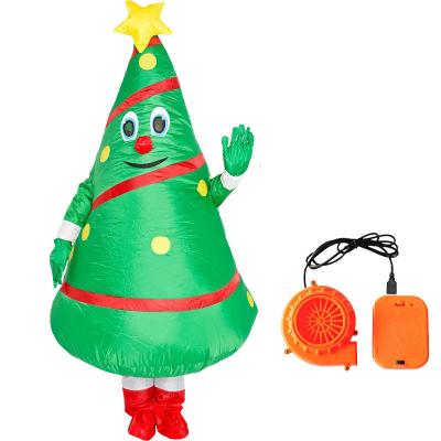 China Christmas Decoration Walking Giant Inflatable Christmas Tree Costume Customized Available for sale