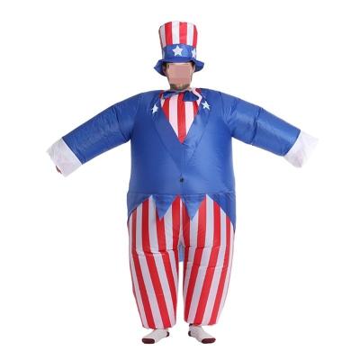 China American Uncle Sam Inflatable Costume Independence Day Equipment Independence Day Party Festive Dress Costume Halloween Adult Cosplay for sale